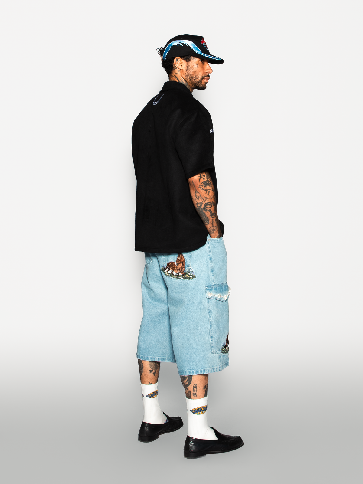 Caballo Denim Embellished Jort