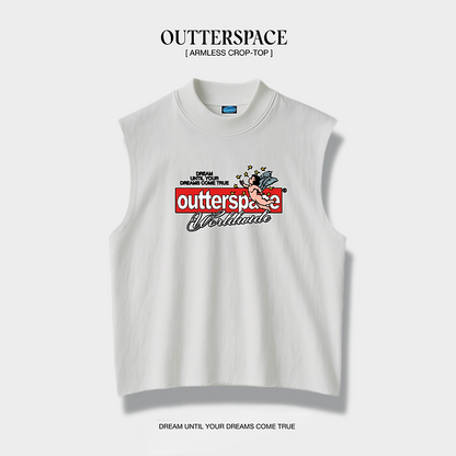 ANGEL ARMLESS CROP-TOP