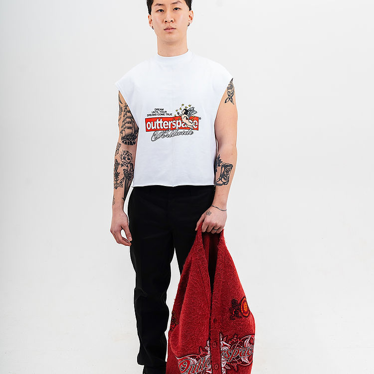 ANGEL ARMLESS CROP-TOP